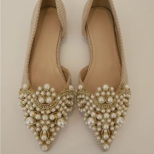 New Faux Pearl Decor Flats